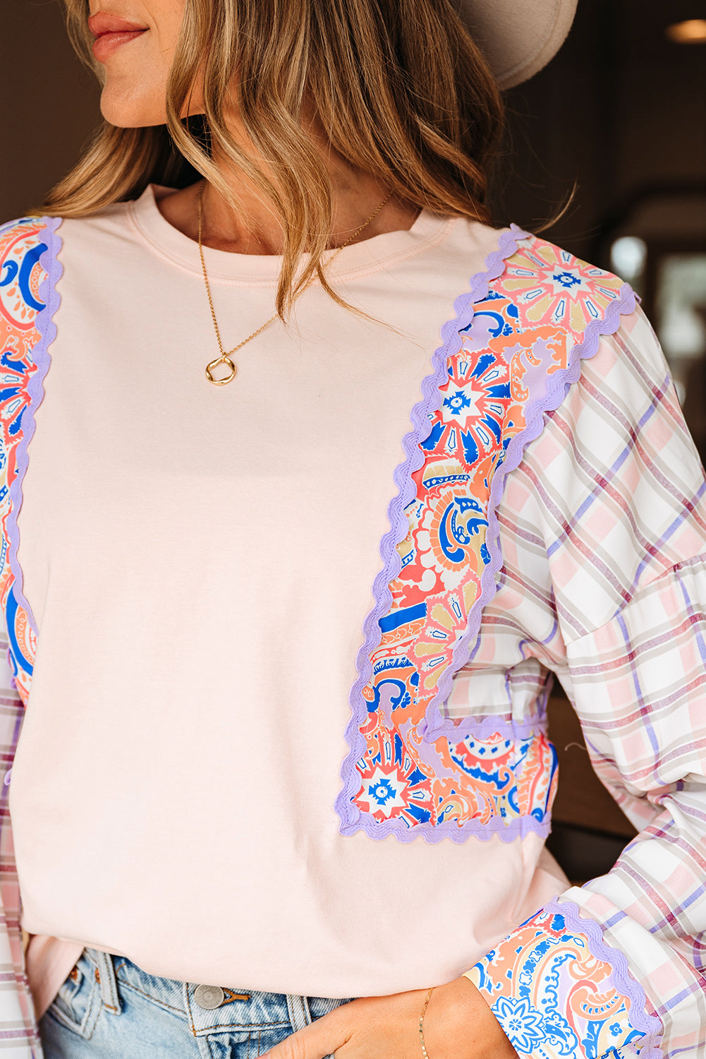 patchwork blouse