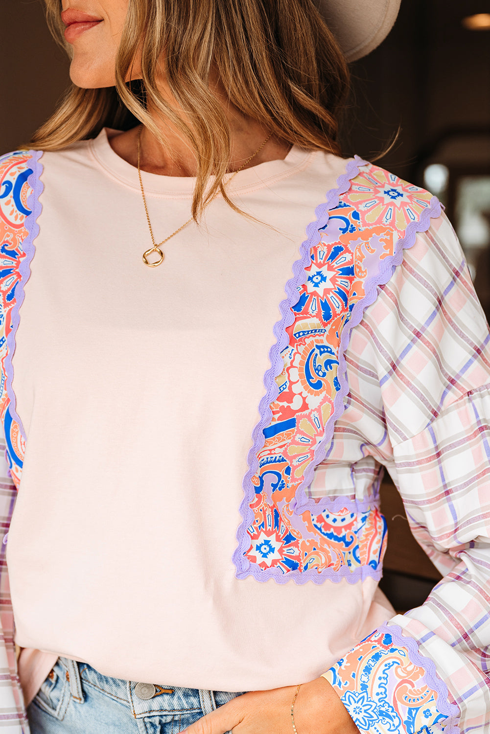 patchwork blouse