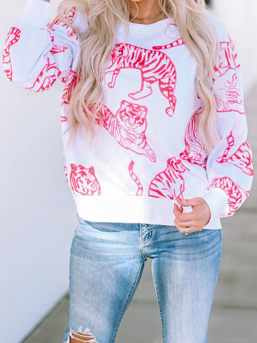 Fierce Pink Leopard Print Sweater