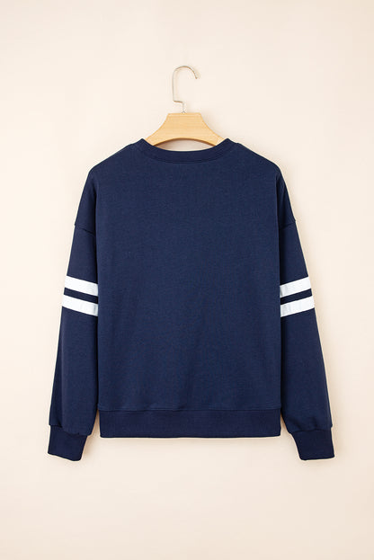 varsity stripe sweatshirt