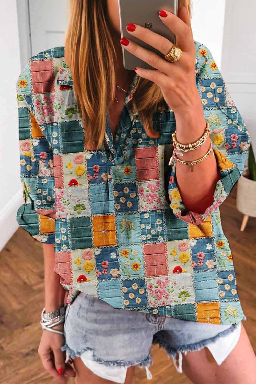 floral blouse womens