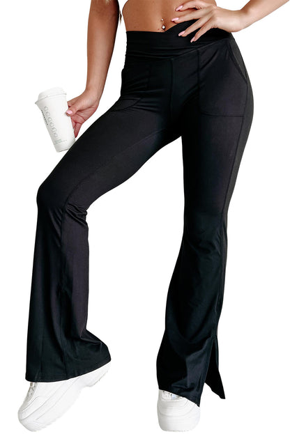 Elastic Waist Flare Yoga Pants