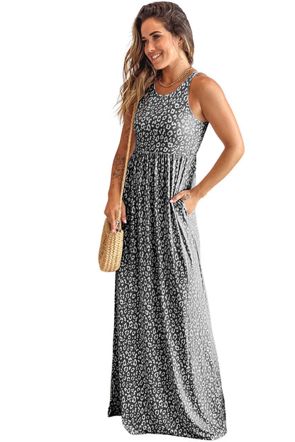 Boho Print Halterneck Sleeveless Dress