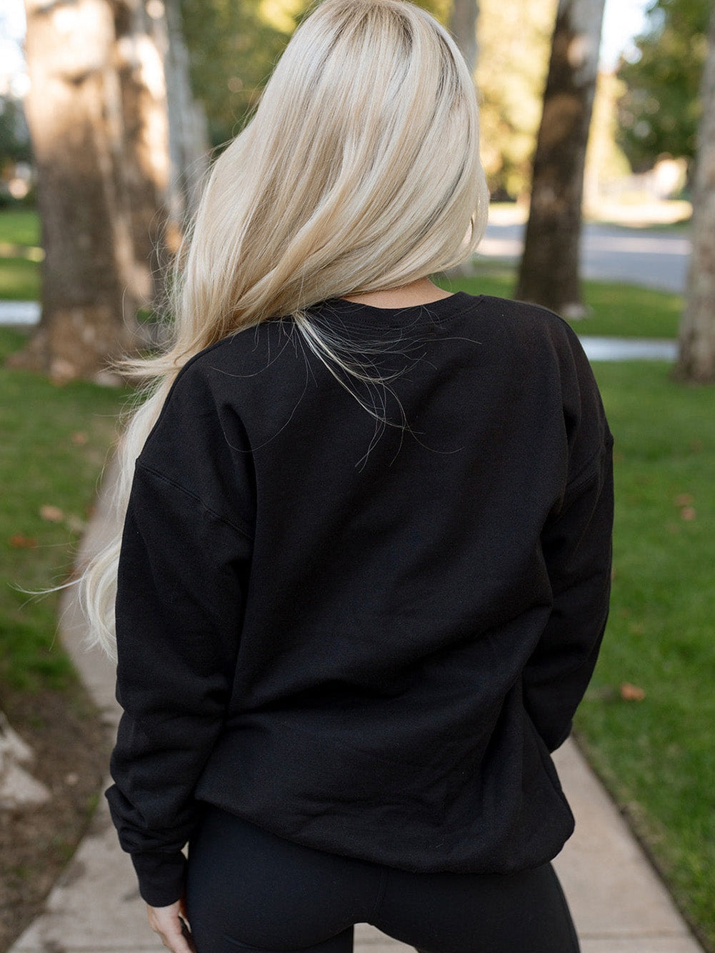 Holiday Monogram Leopard Print Graphic Sweatshirt