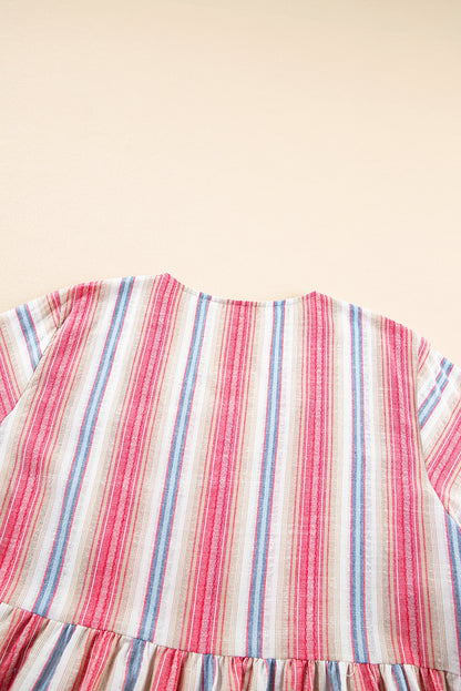 stripe plus size dress