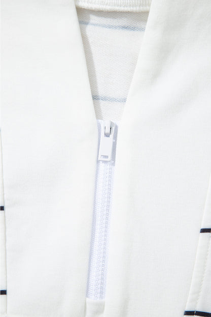 striped print pullover