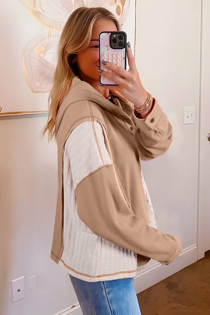 floral patchwork hoodie