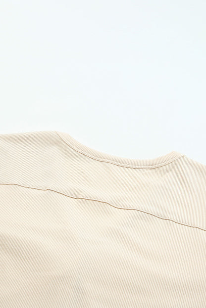 Apricot V-Neck Button-Up Cardigan with Pockets