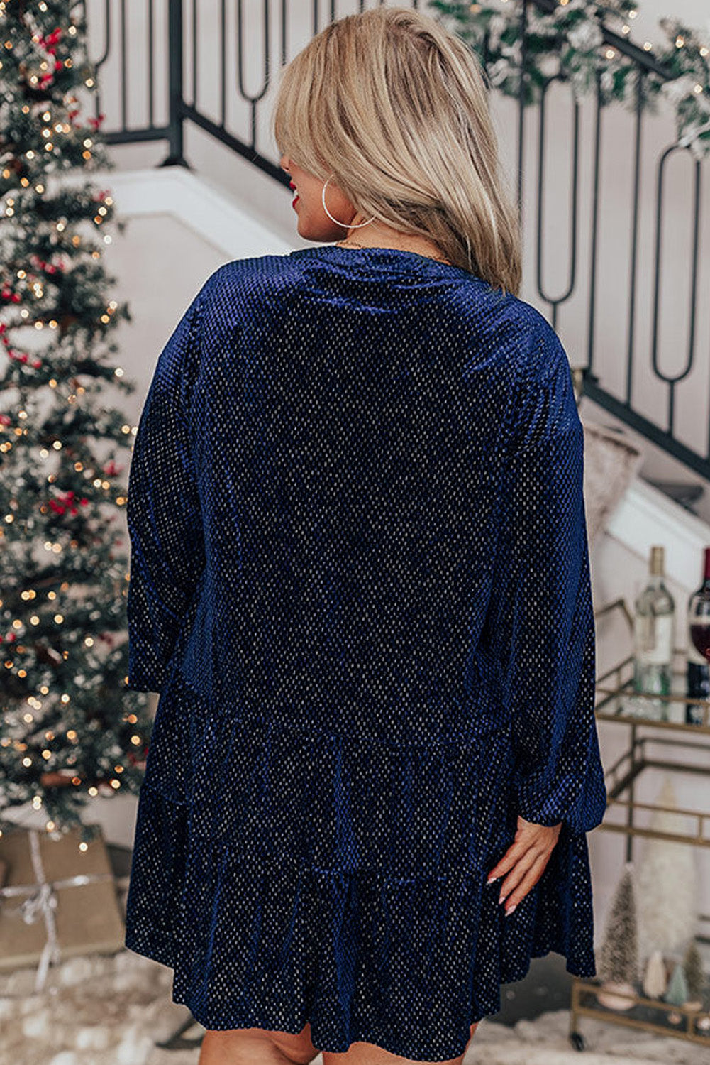 plus size velvet dress