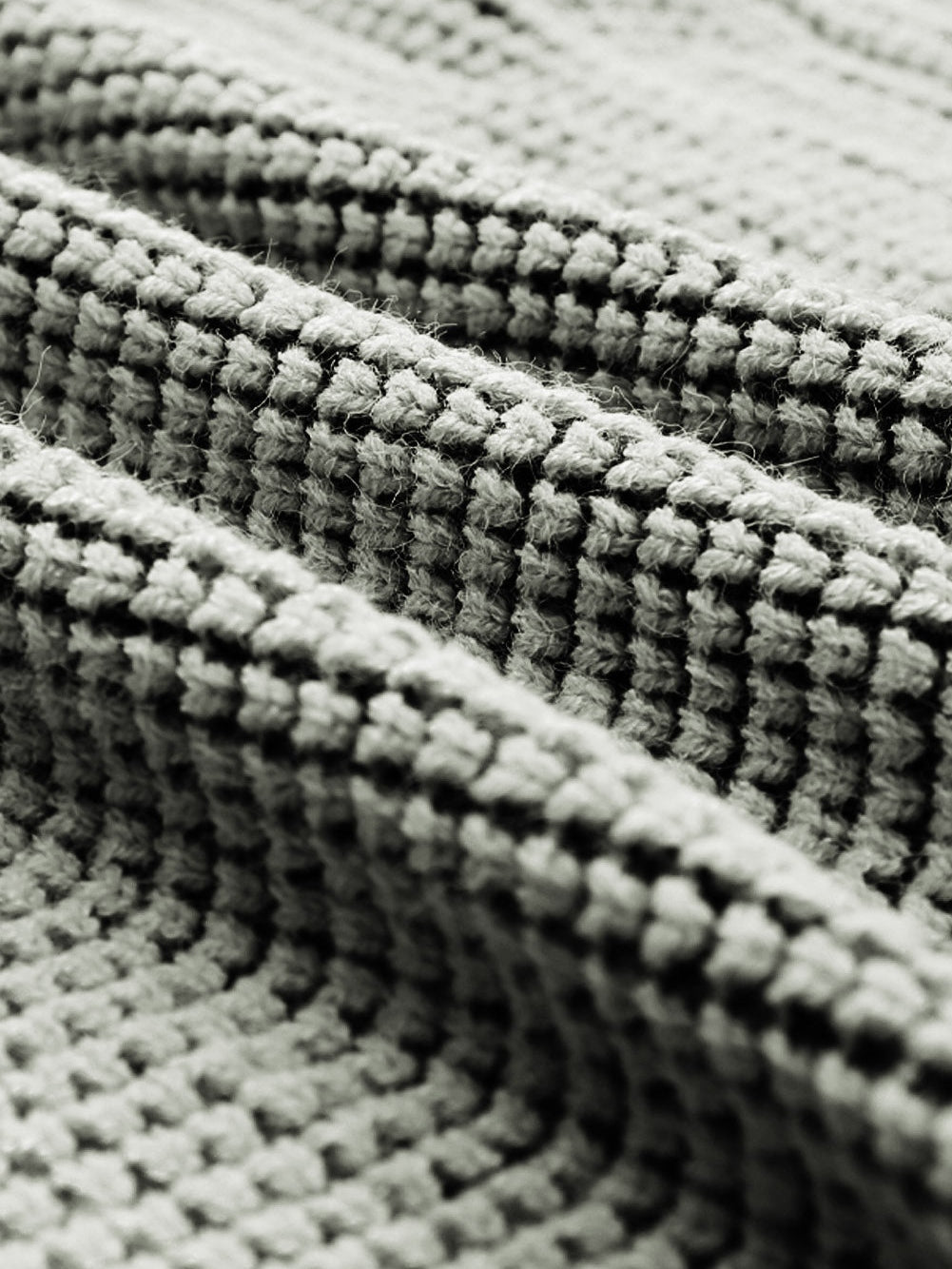 Gray Knit Textured Longline Cardigan with Pockets