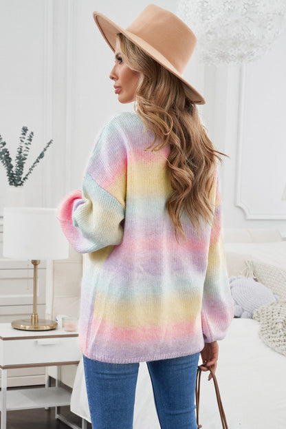 Glowing Multicolour Tie-Dye Oversized Cardigan