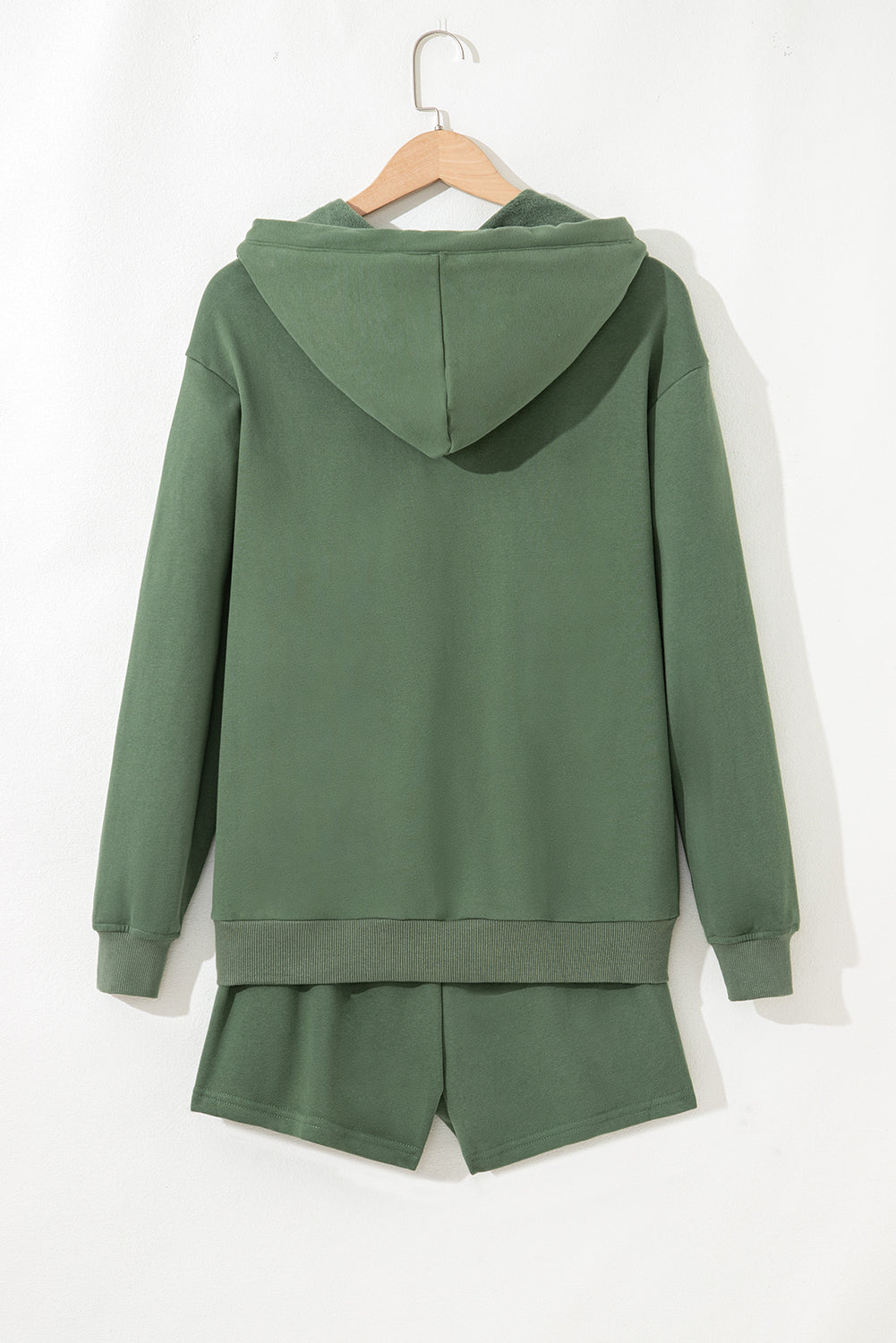 casual hoodie short set