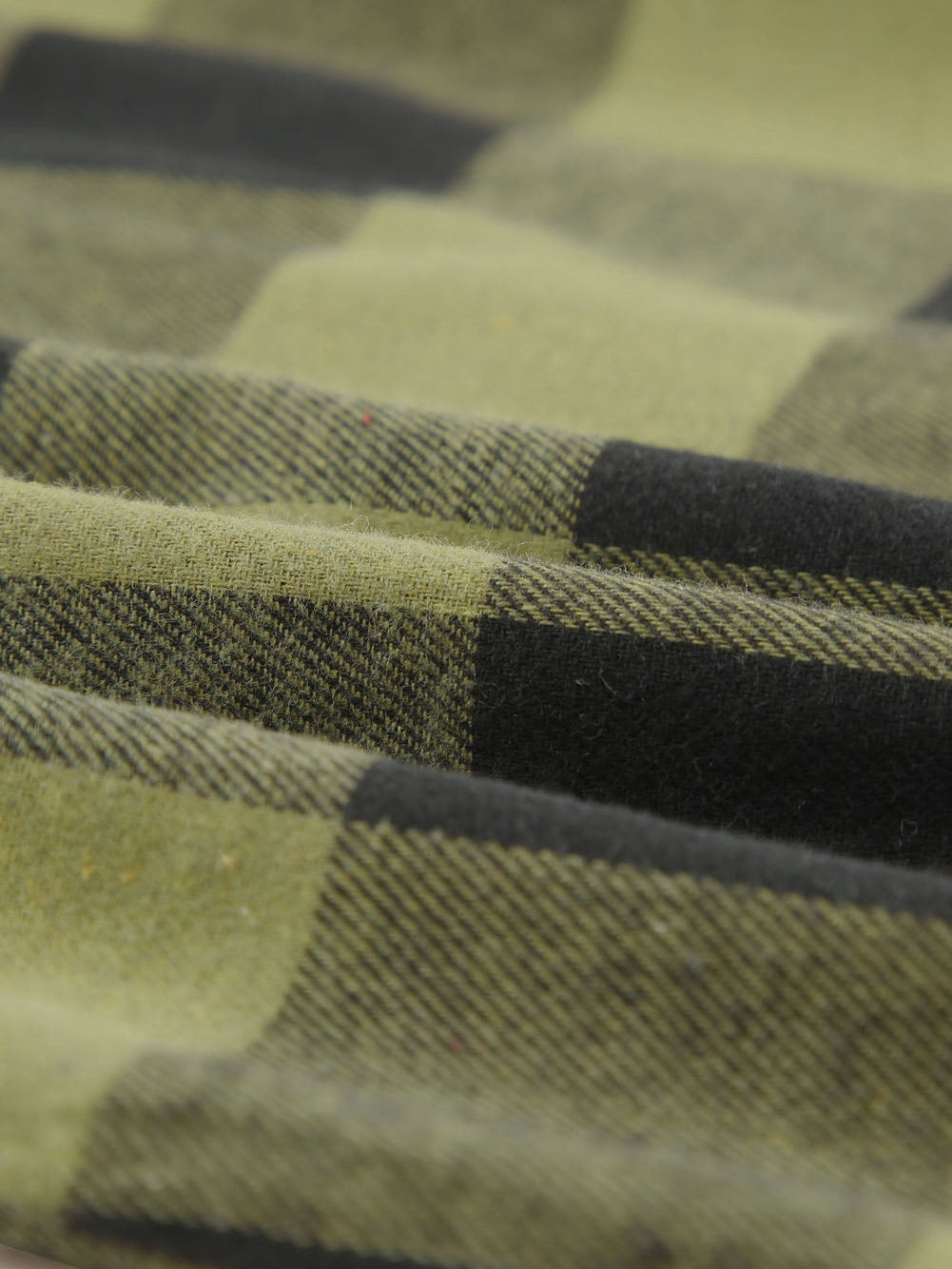 Green Plaid Button-Up Shirt Jacket