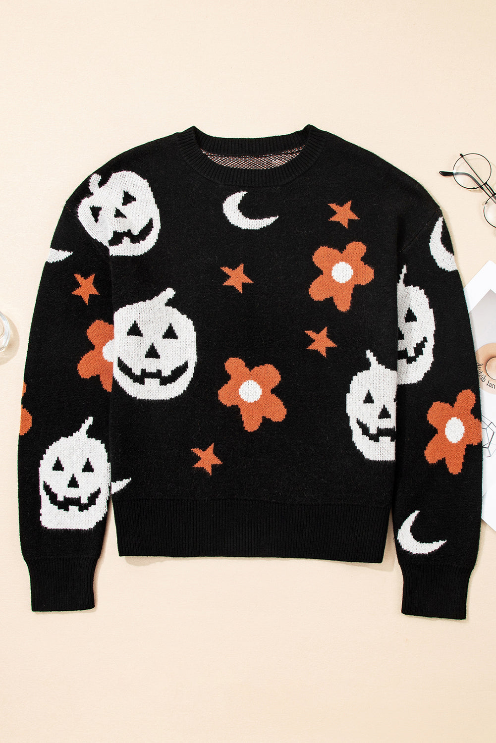 black halloween sweater