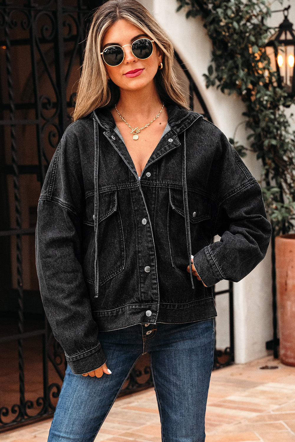 black denim jacket