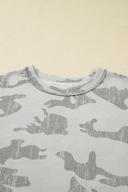 camouflage print sweatshirt