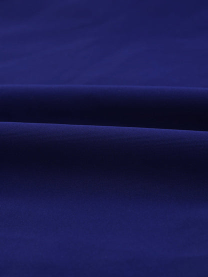 Elegant Navy Blue Cross Back Maillot Swimsuit