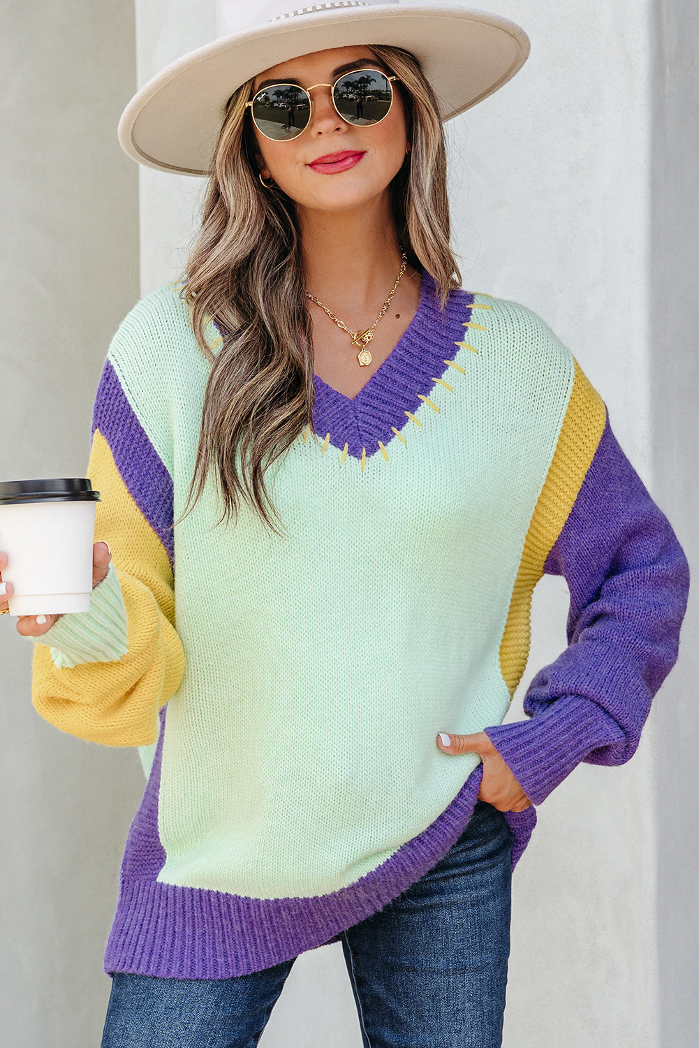 drop shoulder sweater