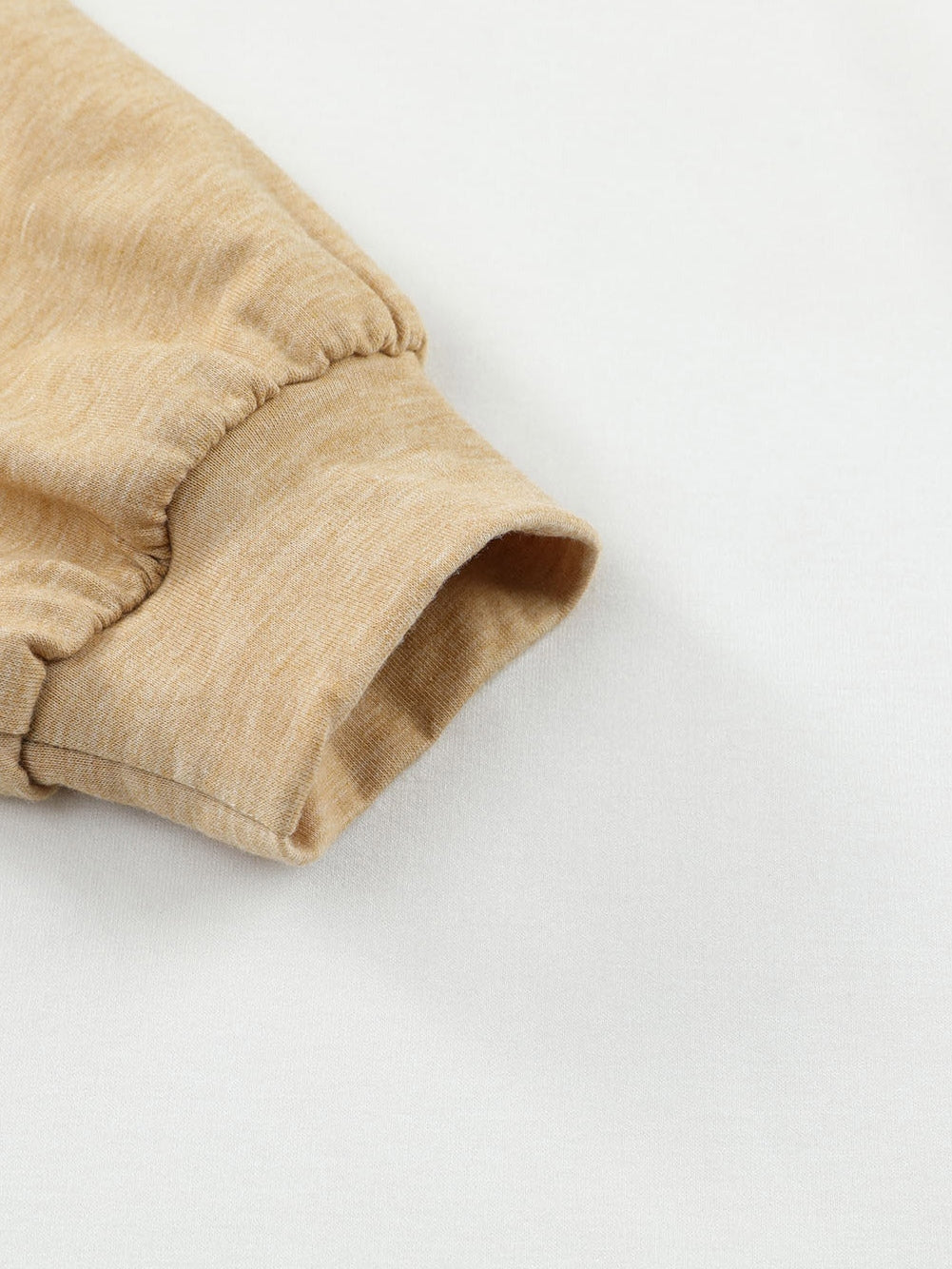 Khaki Patchwork Color Block Knit Top