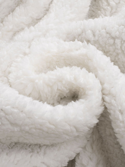 Khaki Corduroy Snap Button Sherpa Lined Jacket