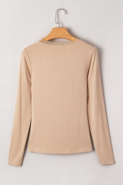 v neck long sleeve top