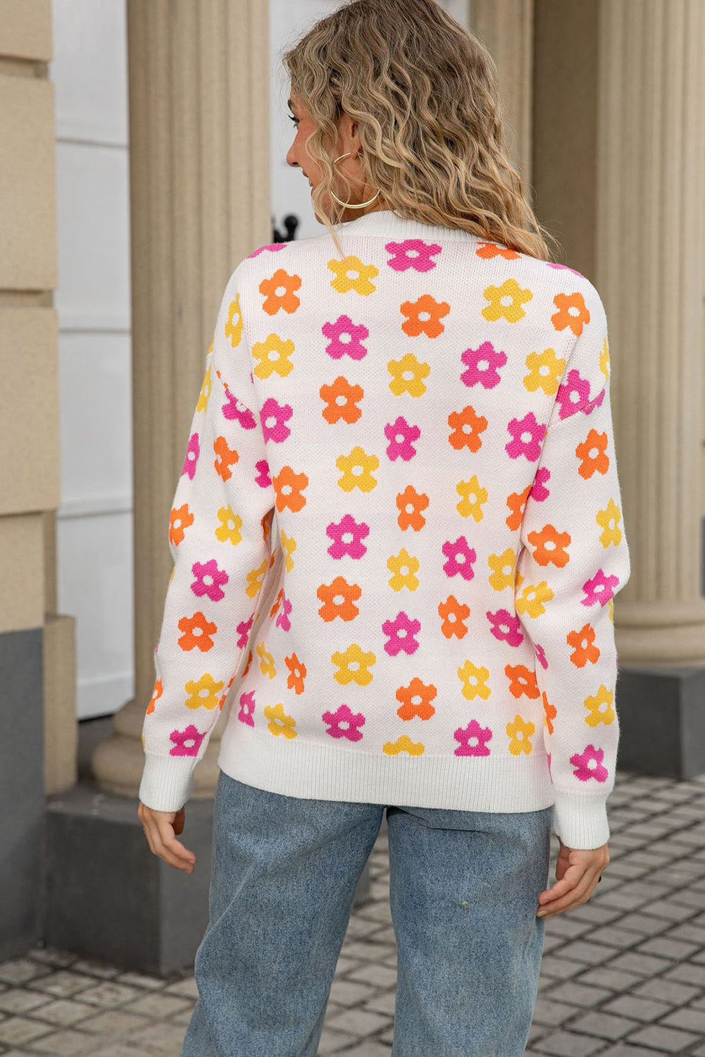 womens flower sweater
