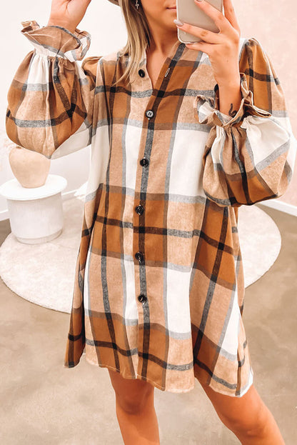 plaid shirt dress