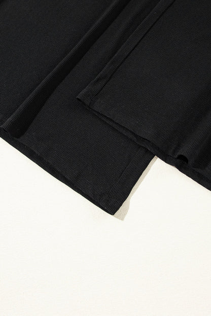 Chic Black Wide Leg Jumpsuit with Cinched Waist