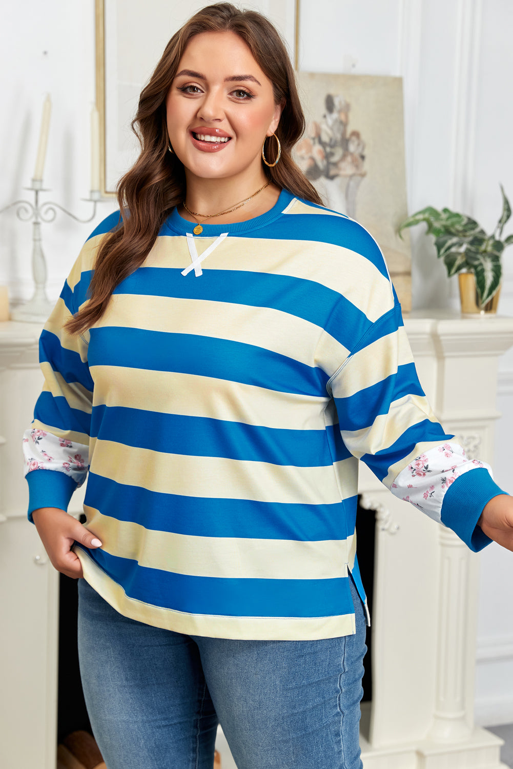 plus size long sleeve pullover