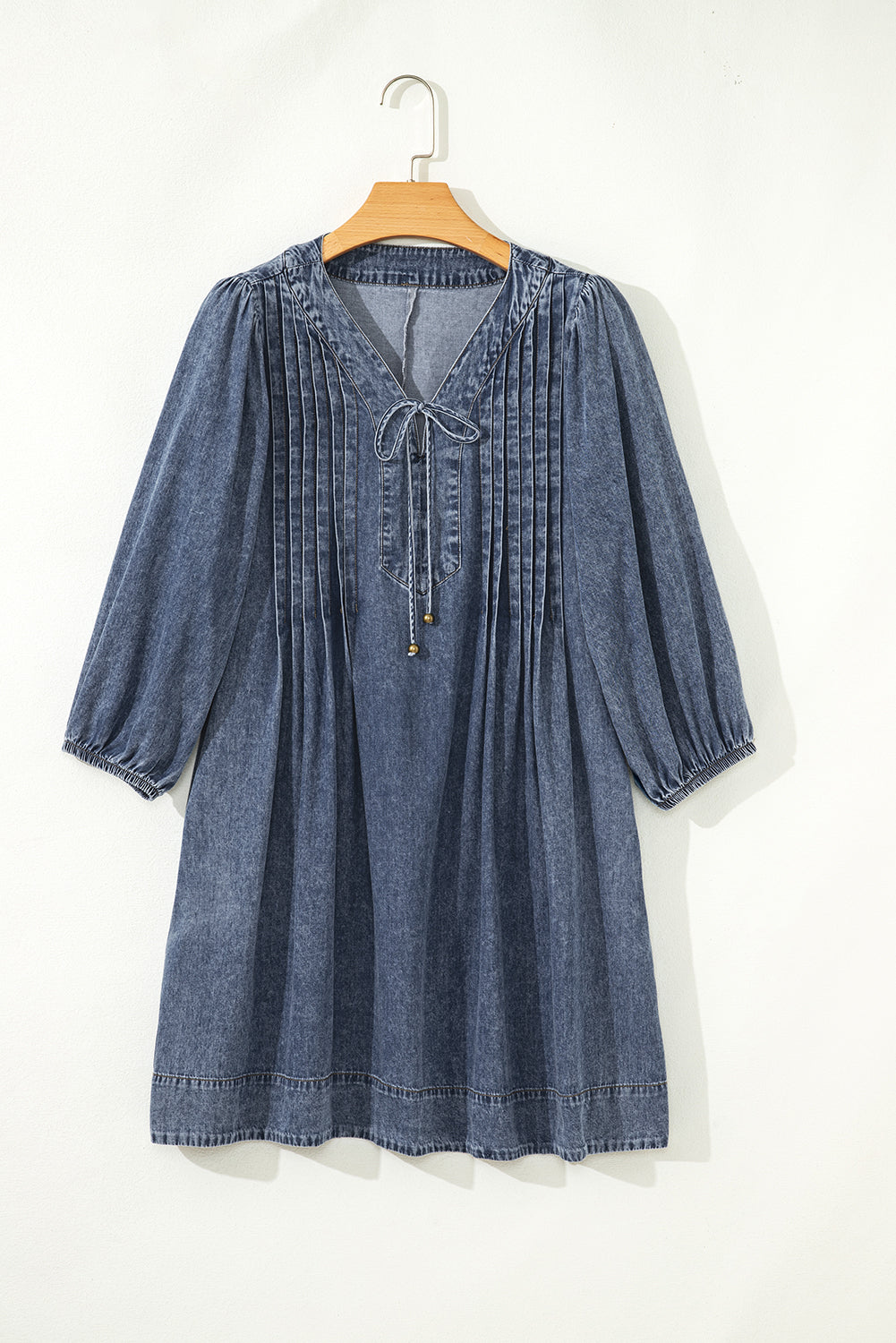 3/4 sleeve denim dress