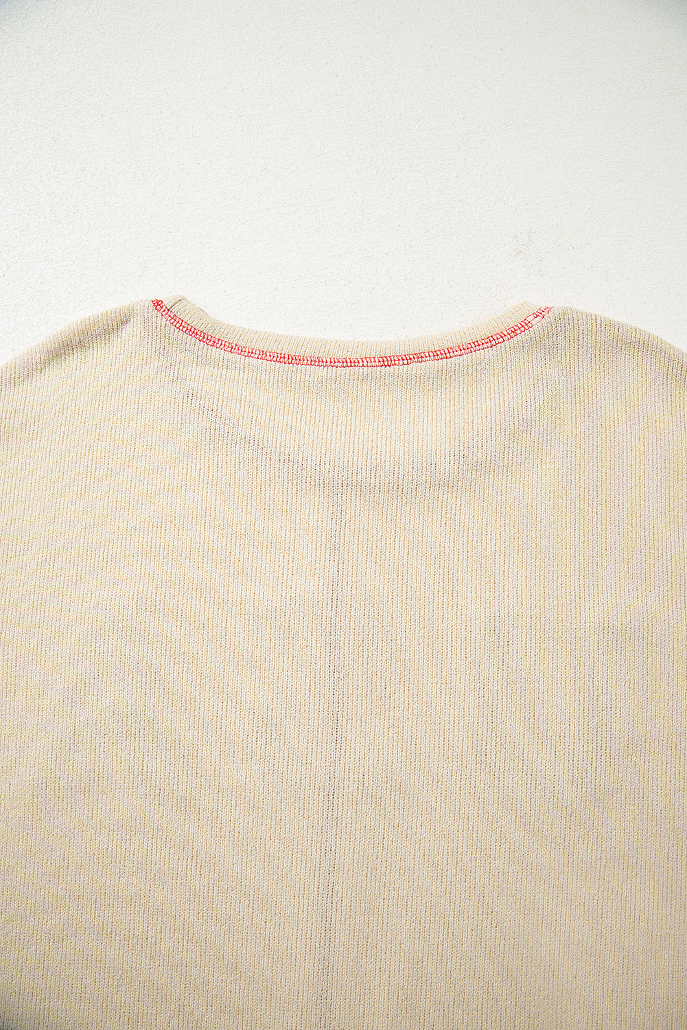 exposed seam long sleeve top