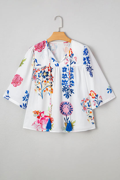 floral flowy blouse