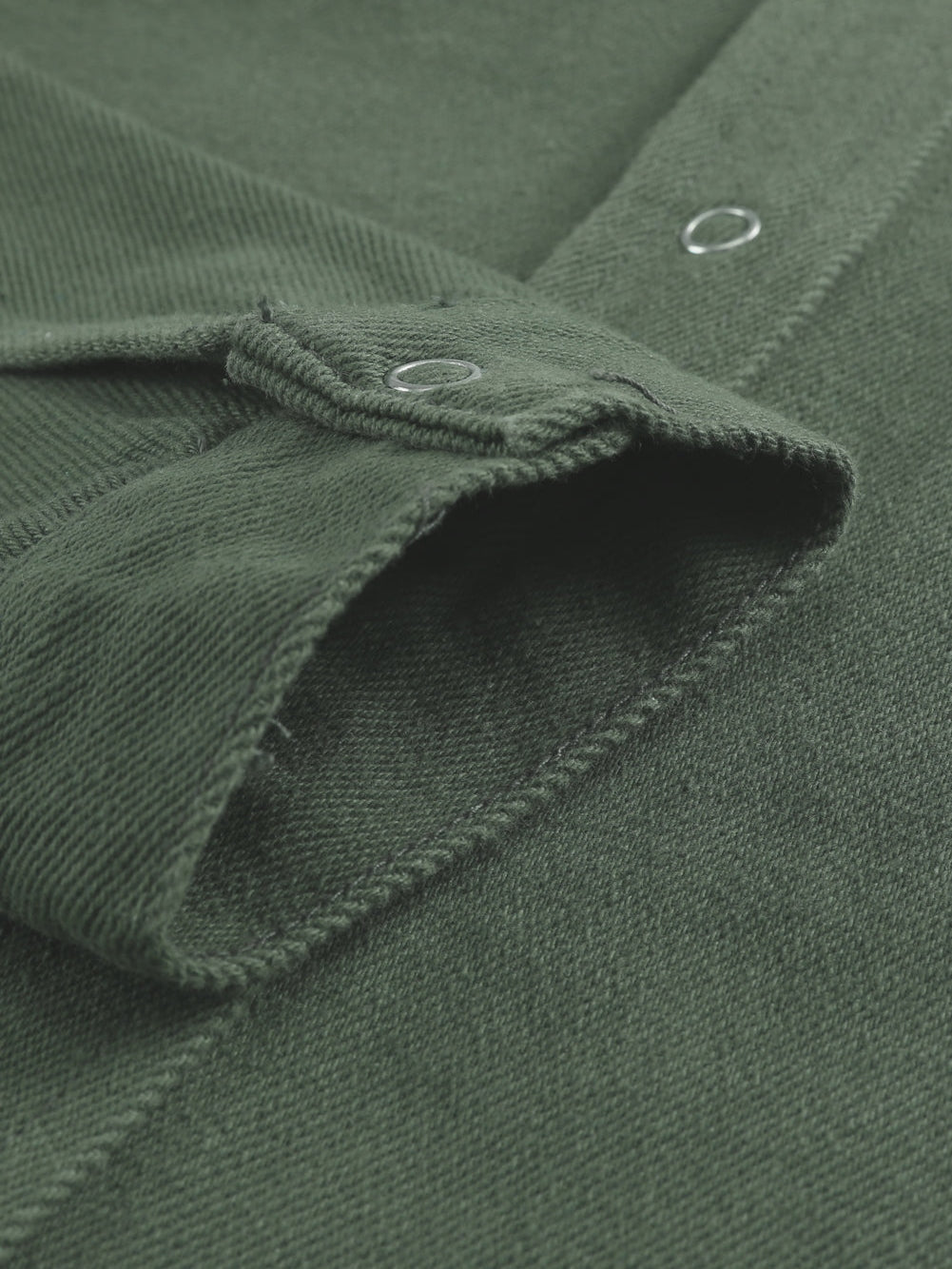 Green Distressed Cotton Shacket