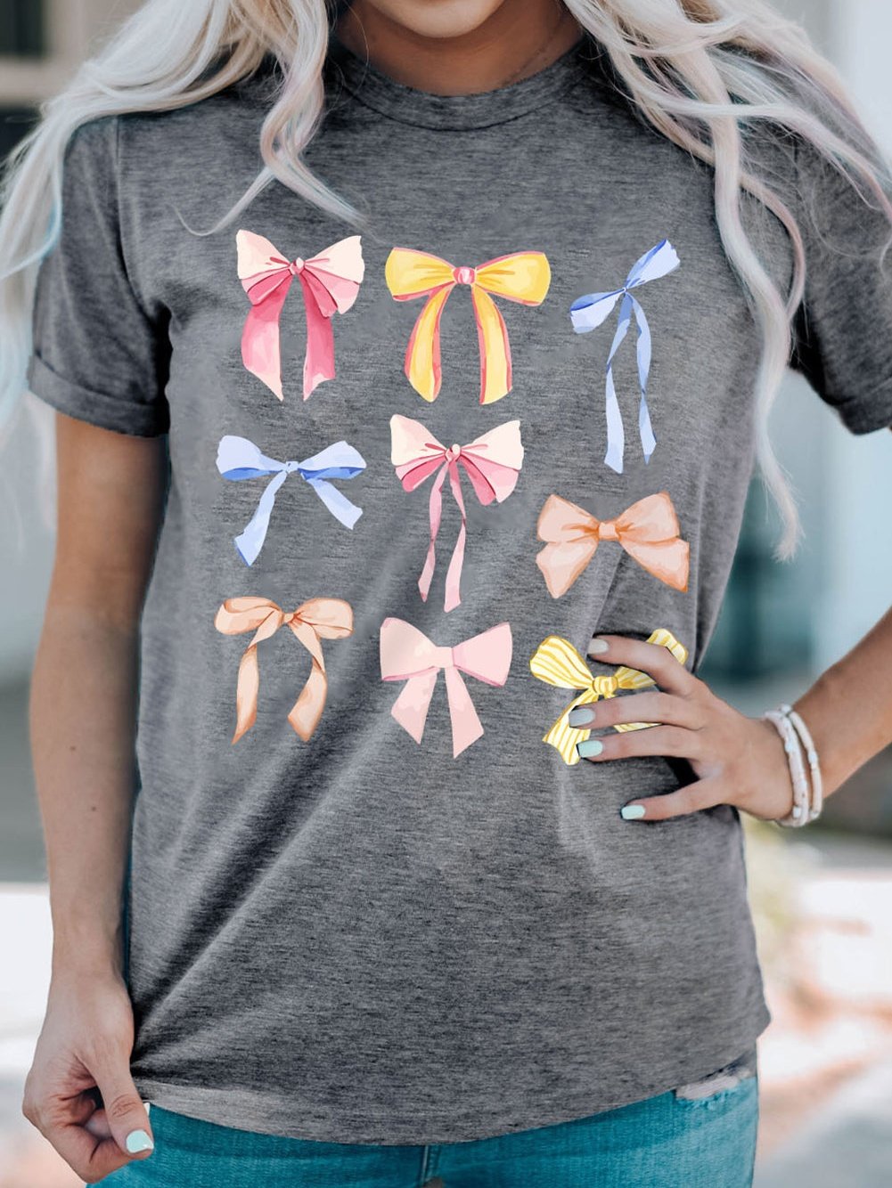 Graphic Cat Print Women's T-shirt with Shoulder Cut-outs