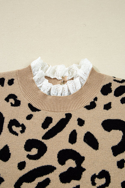 brown leopard sweater