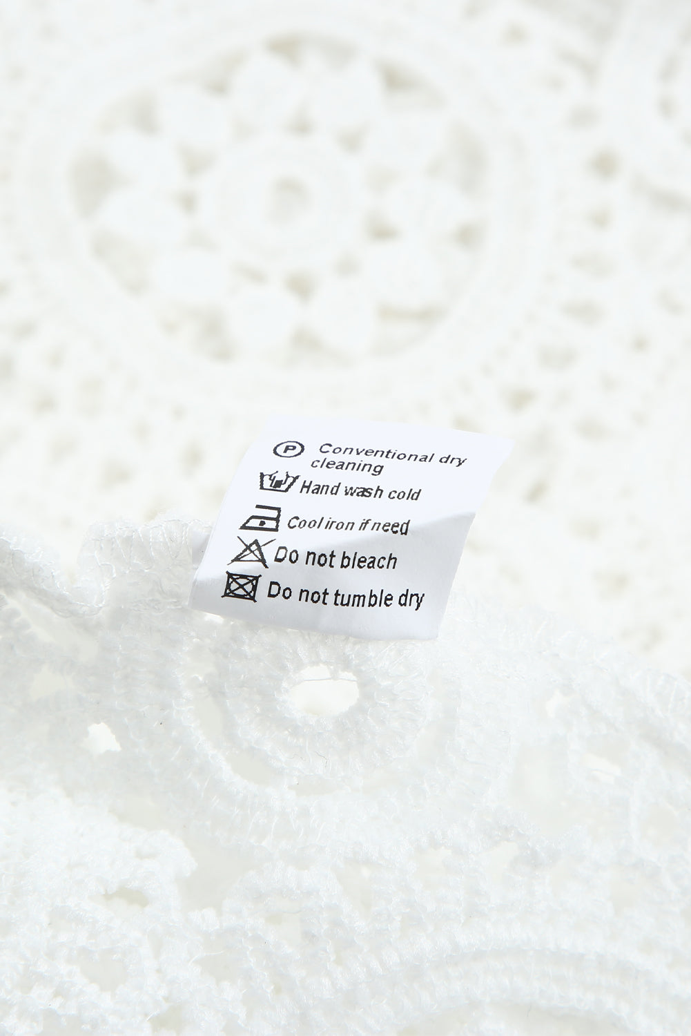 Elegant White Crochet Lace Button-Up Shirt with Turn-down Collar