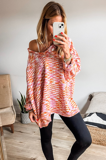 abstract print sweater