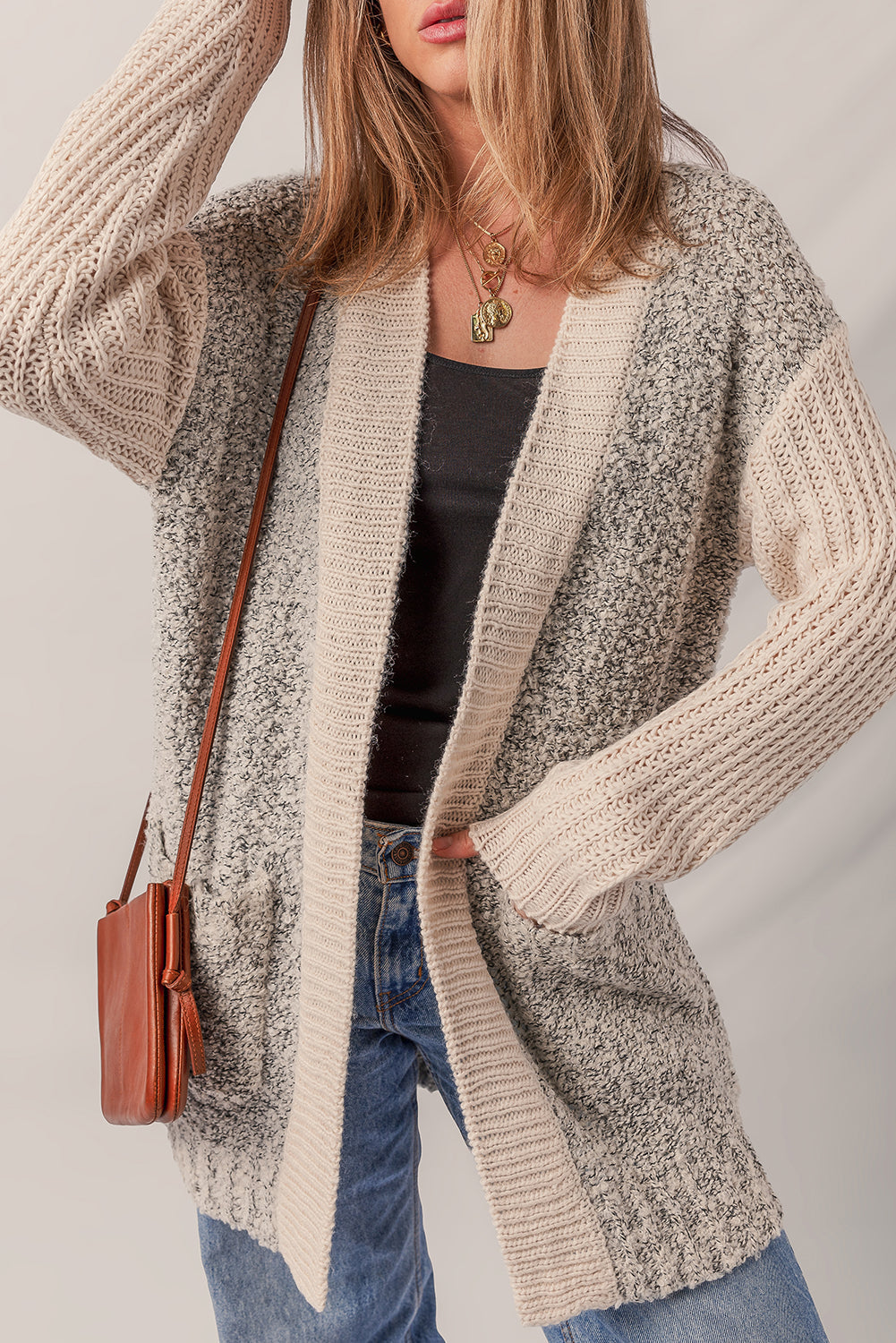 color block cardigan