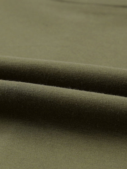 Green Patchwork Oversized Drop Shoulder Top