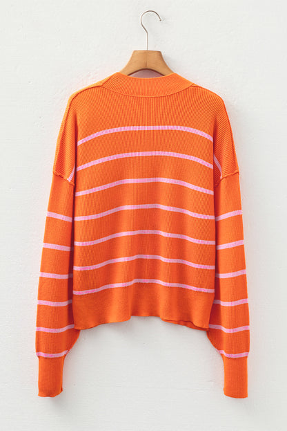 orange stripe sweater