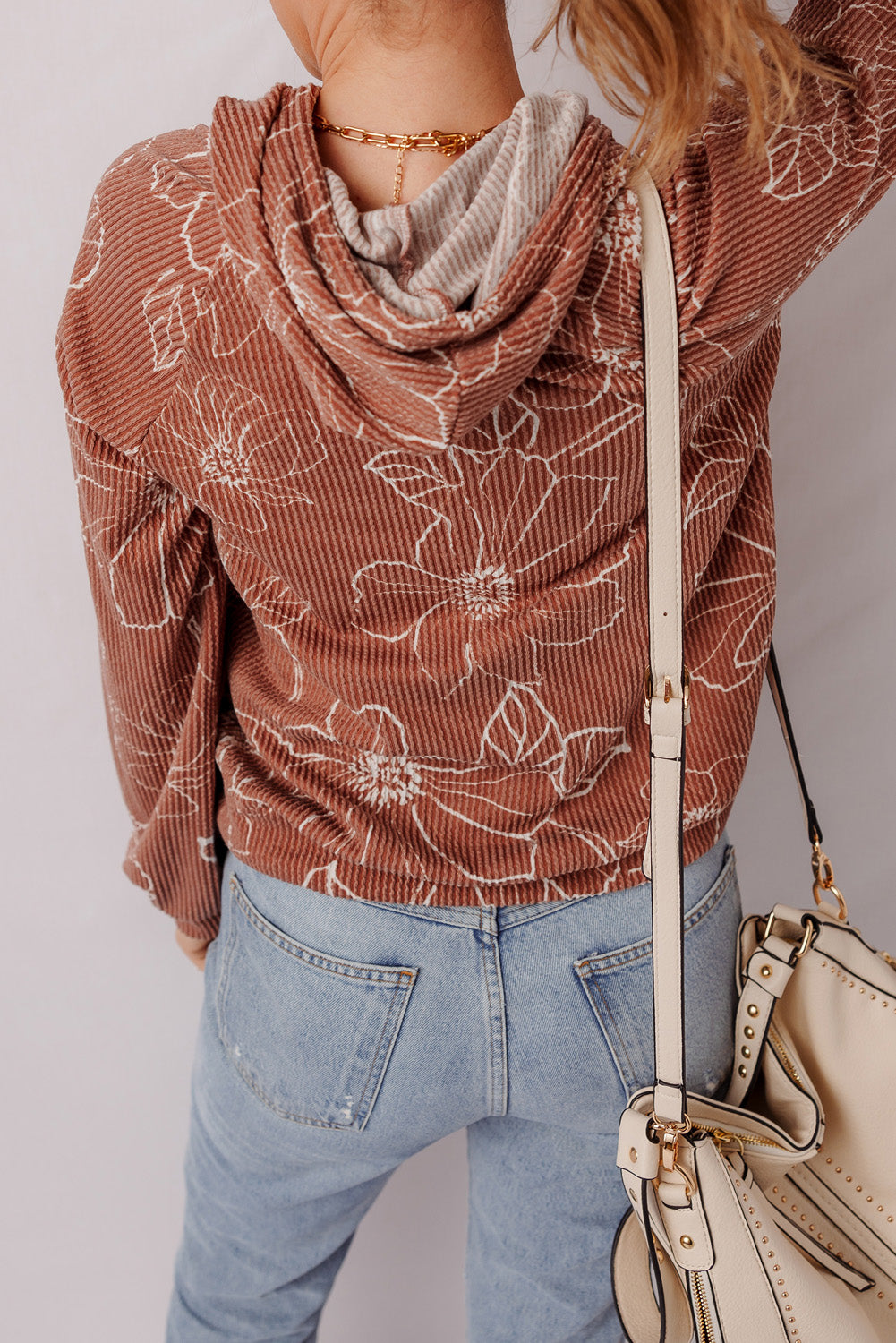 floral print hoodie