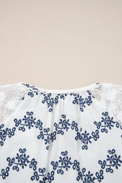 lace patchwork blouse