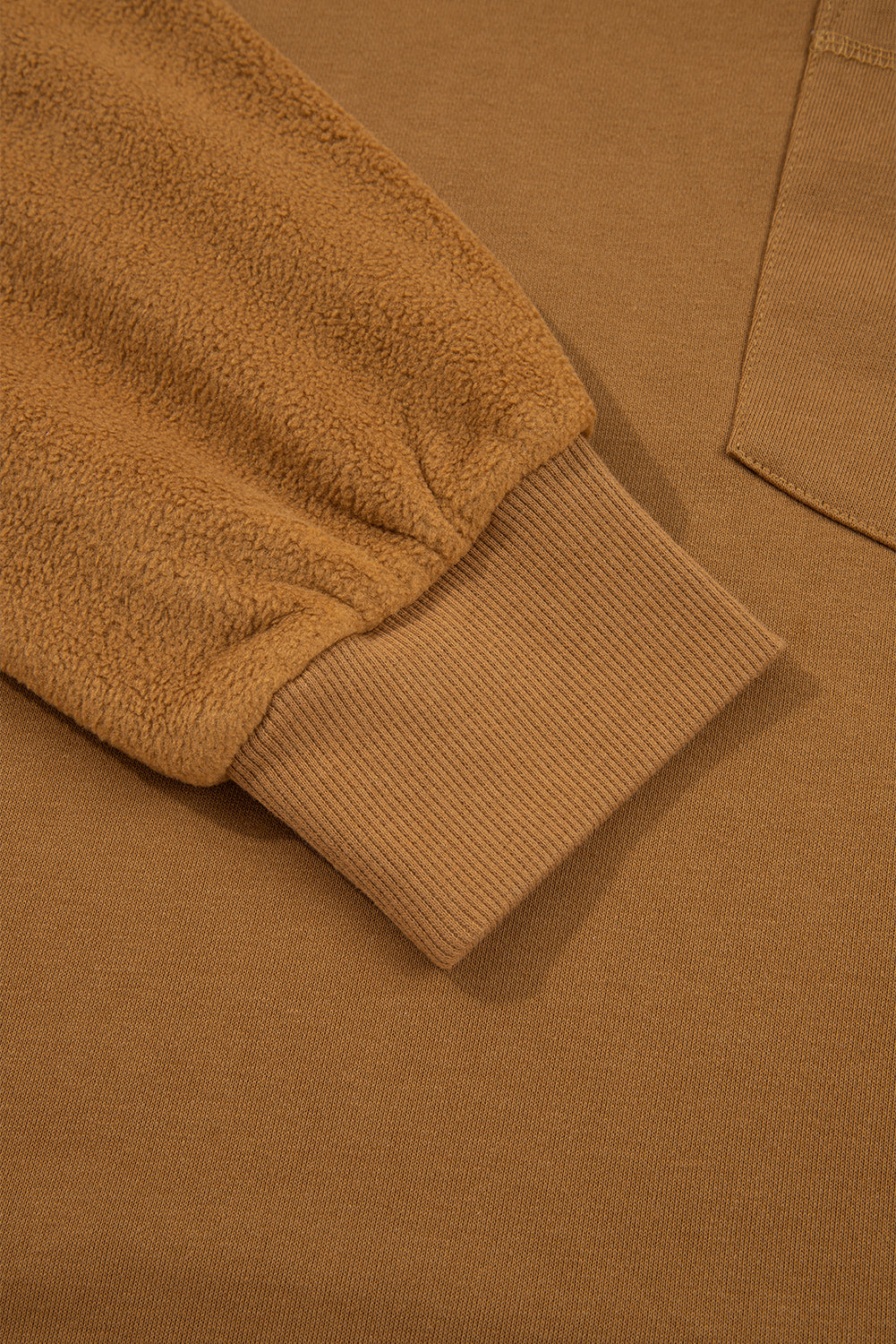 mix texture patchwork sweatshirt