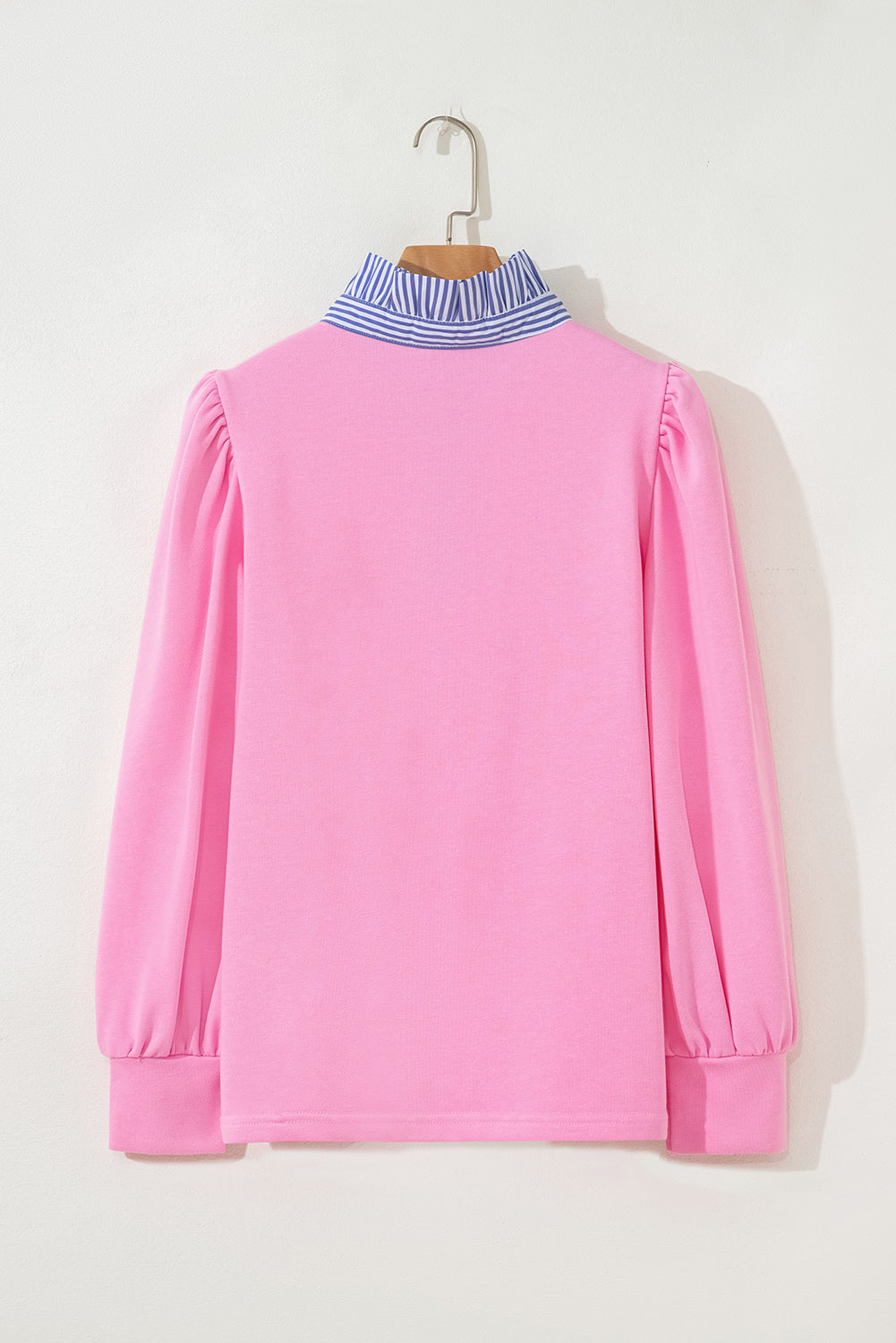 button collar sweatshirt