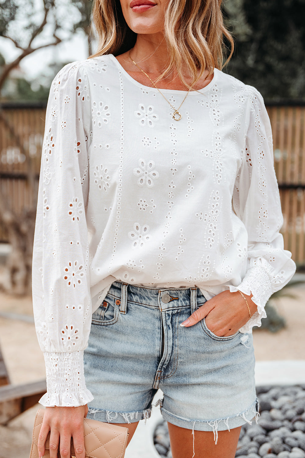 lace long sleeve blouse