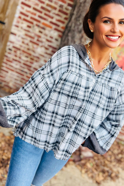 plaid blouse