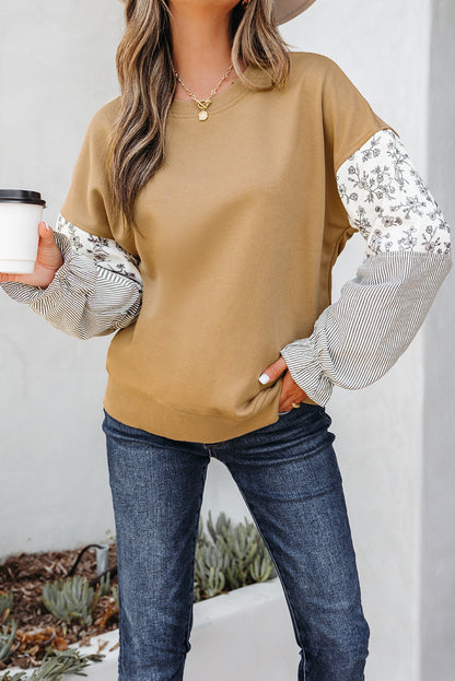 floral patchwork sweatshirt