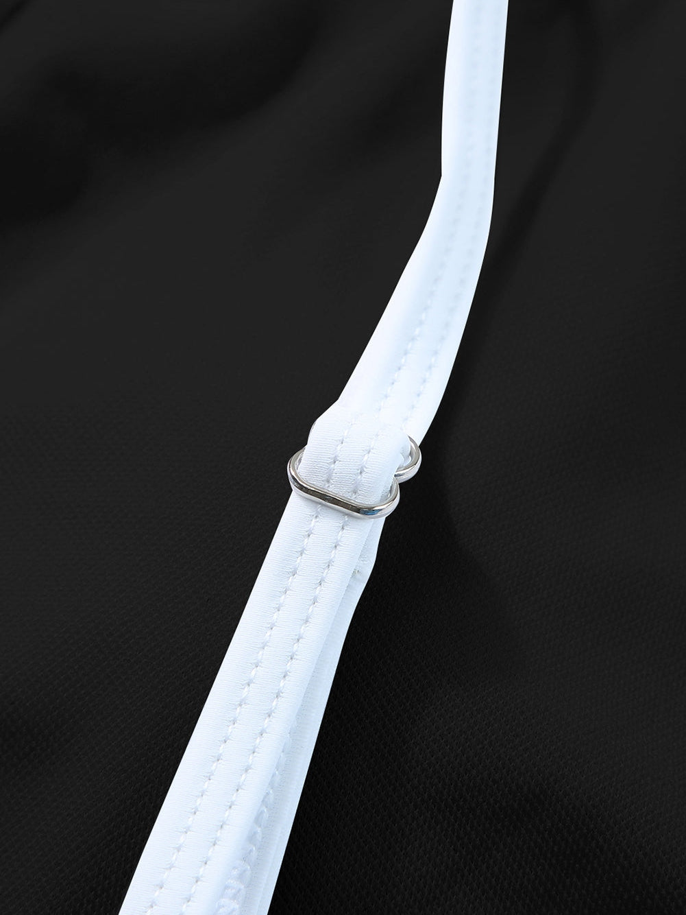 Sporty Black Ribbed Spaghetti Straps Swimdress with Flared Silhouette