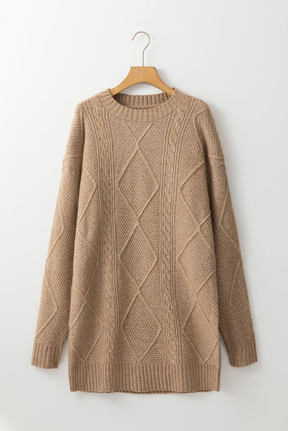 cream sweater dress