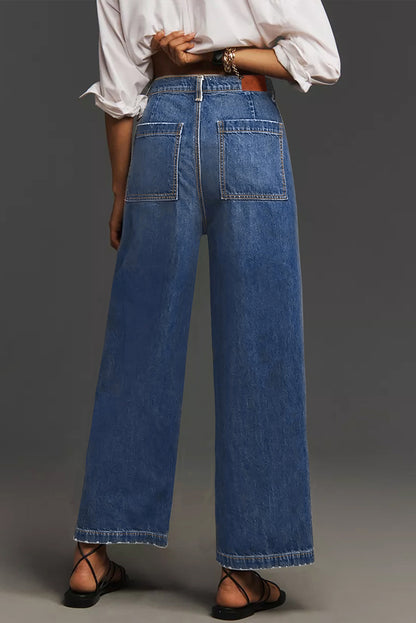 patch pocket jeans
